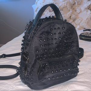 Alex Max Mini Black Studded Backpack